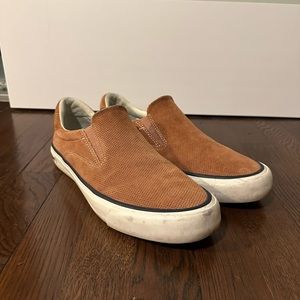 SeaVees Slip-On Sneakers in Tan Suede